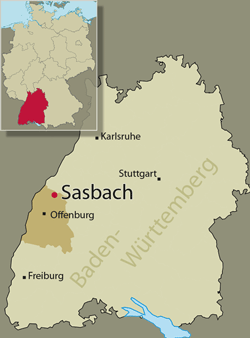 Stadtplan von: Sasbach, Ortenaukreis, Baden-Württemberg